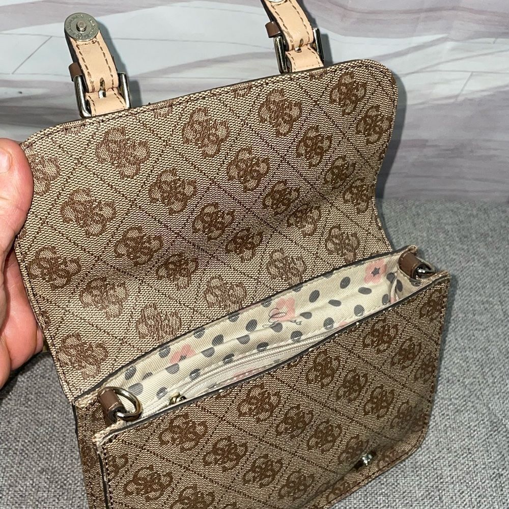 Guess Signature Handbag Tan Mini - Picture 7 of 8